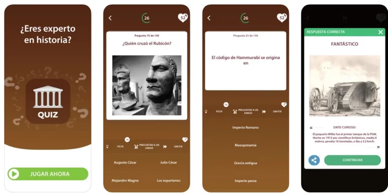 Aplicaciones para hacer ejercicios de historia